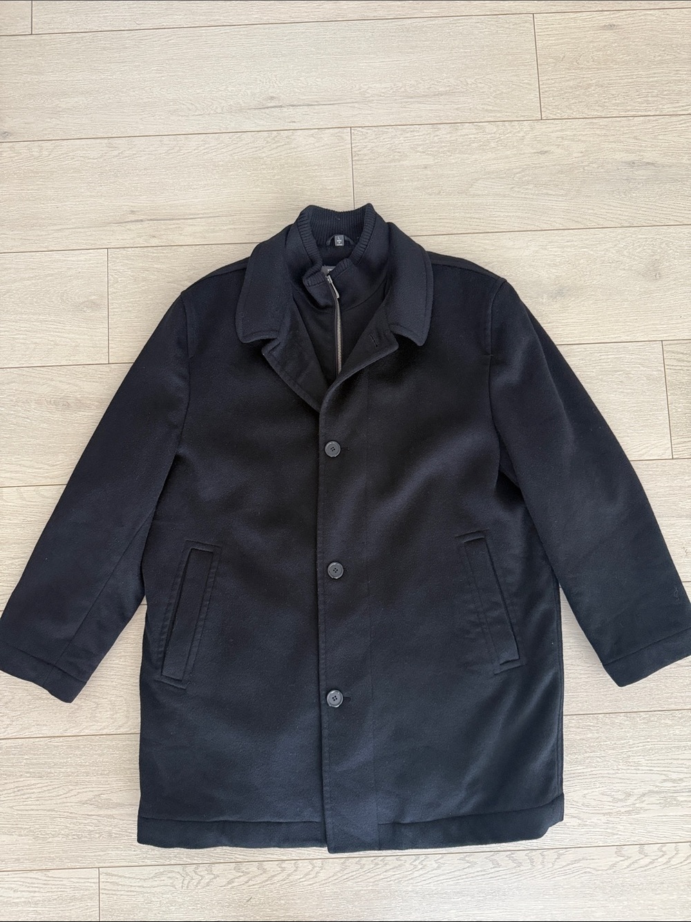 Kenneth Cole Reaction Black Men's Pea Coat